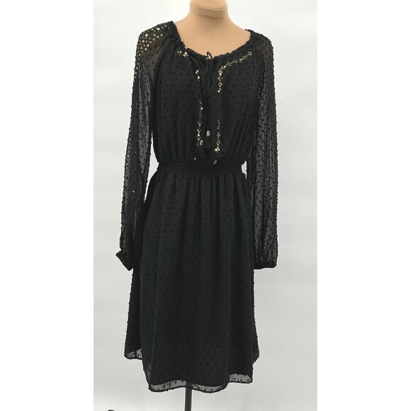 Altuzarra for Target Black Swiss Dot Sequin Long Sleeve Dress - Picture 1 of 14